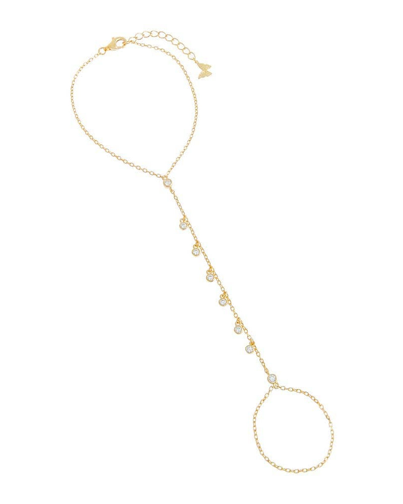 ADINA EDEN CZ Bezel Shaker Hand Chain