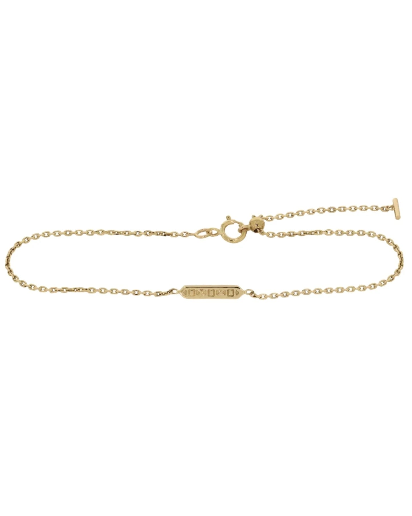 9ct gold bracelet made in London adjustable