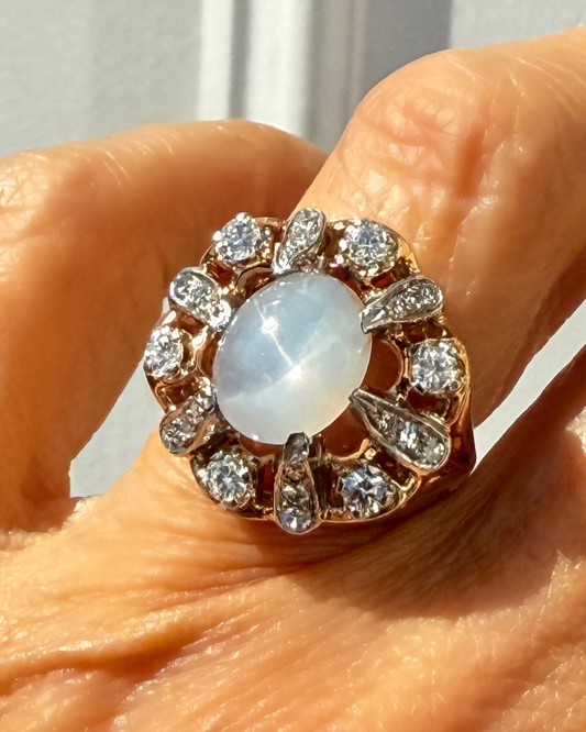 MICALEA Diamond Star Sapphire Ring