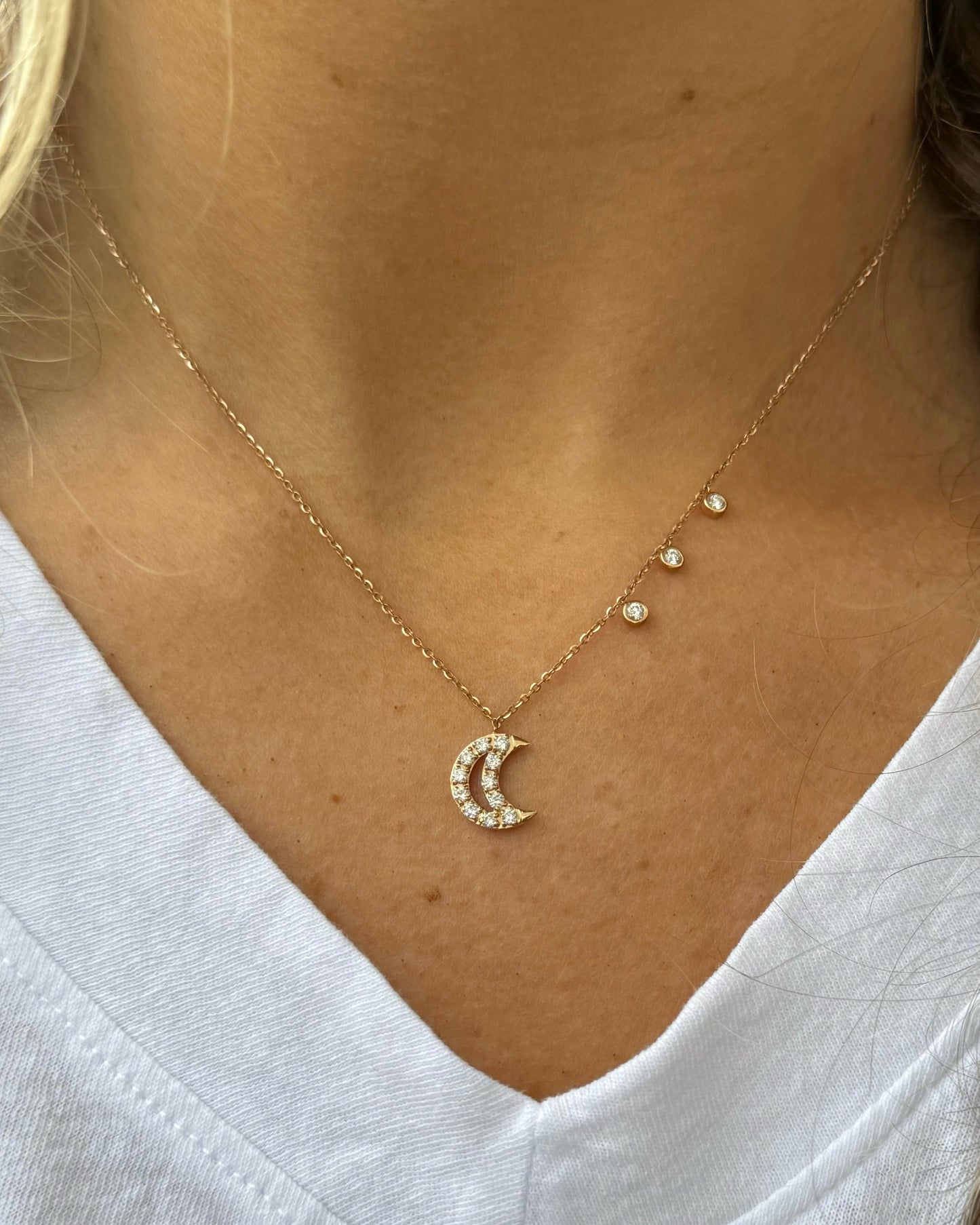 DJ Rose Gold Diamond Necklace