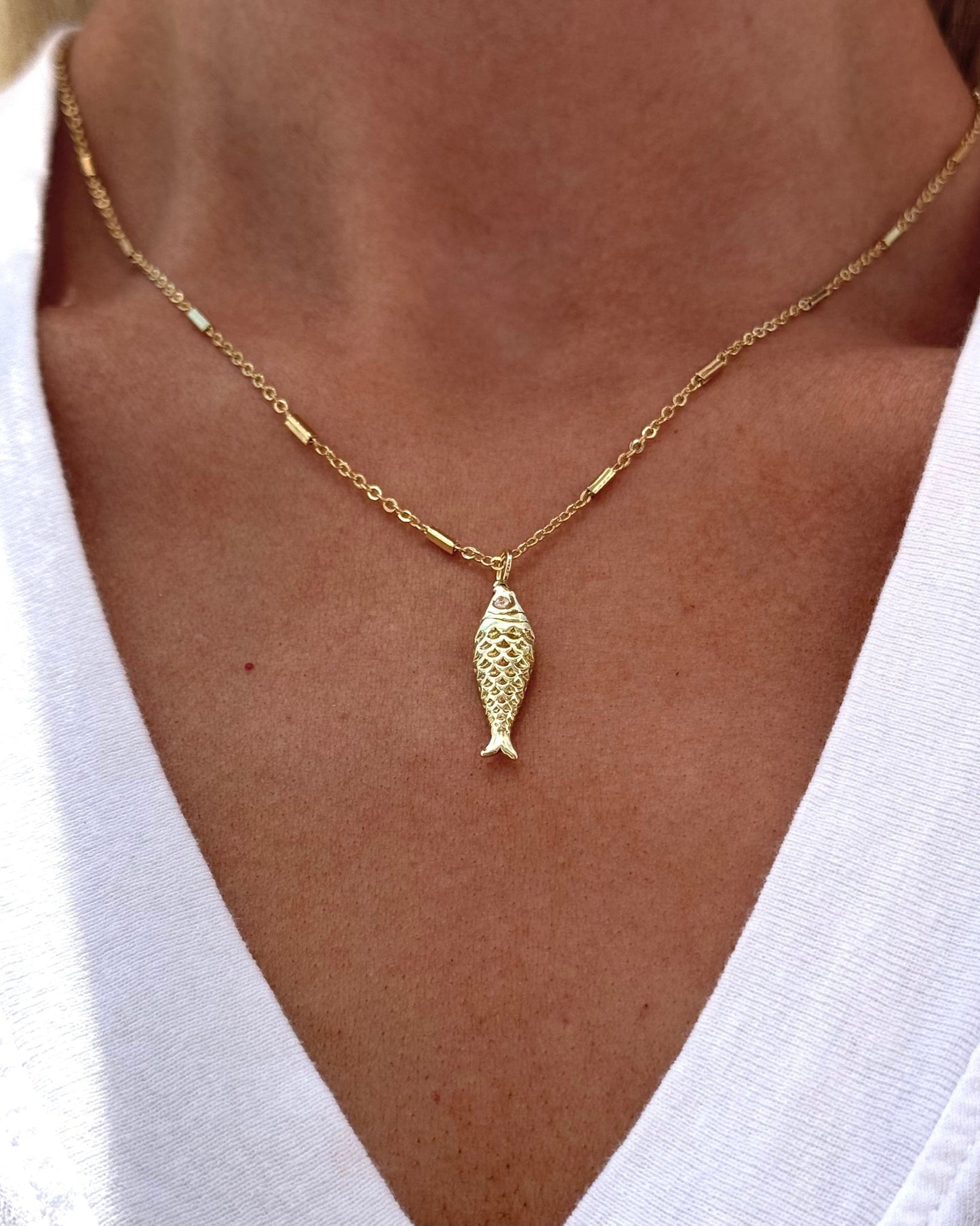 HOOK Fish Charm Necklace