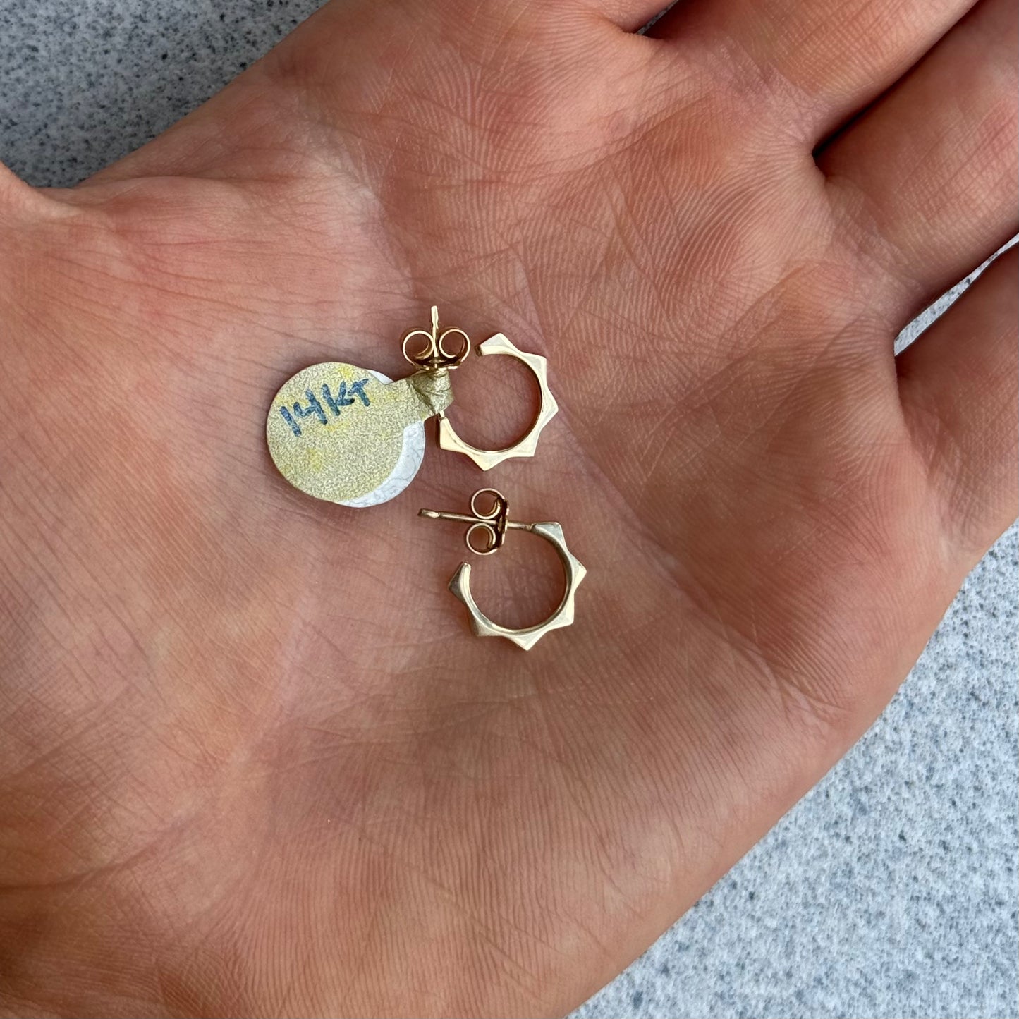 GIO Gold Post Hoop Earrings