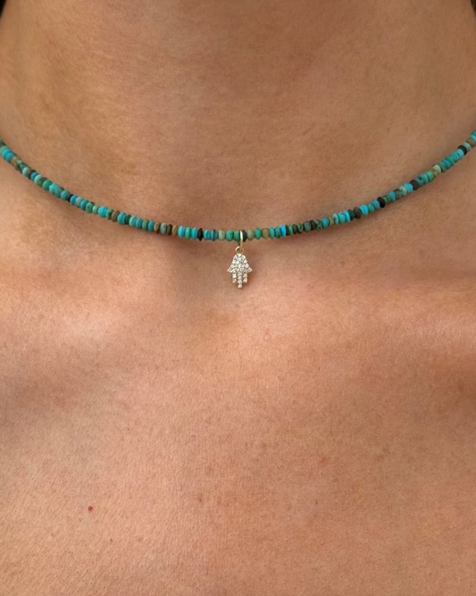 SANTI Turquoise Beaded Necklace