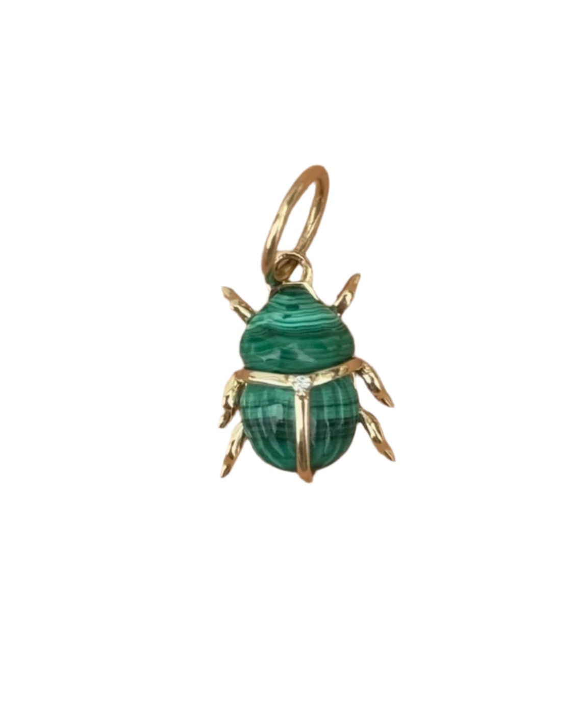 SCARAB Gold Stone Charm