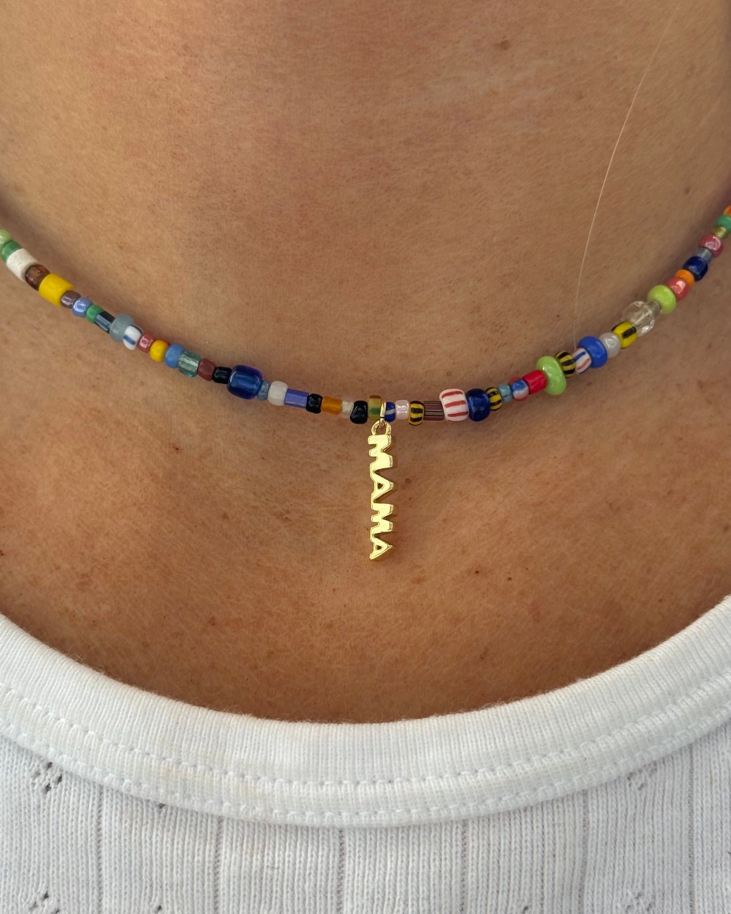 MAMA Beaded Necklace