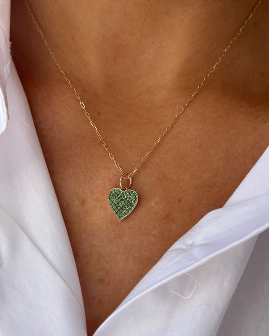 MICA Emerald Heart Necklace