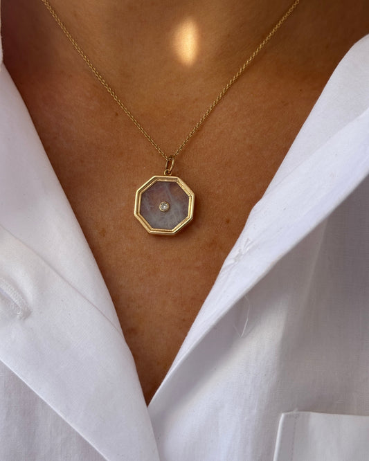 BECCA Moonstone Gold Necklace