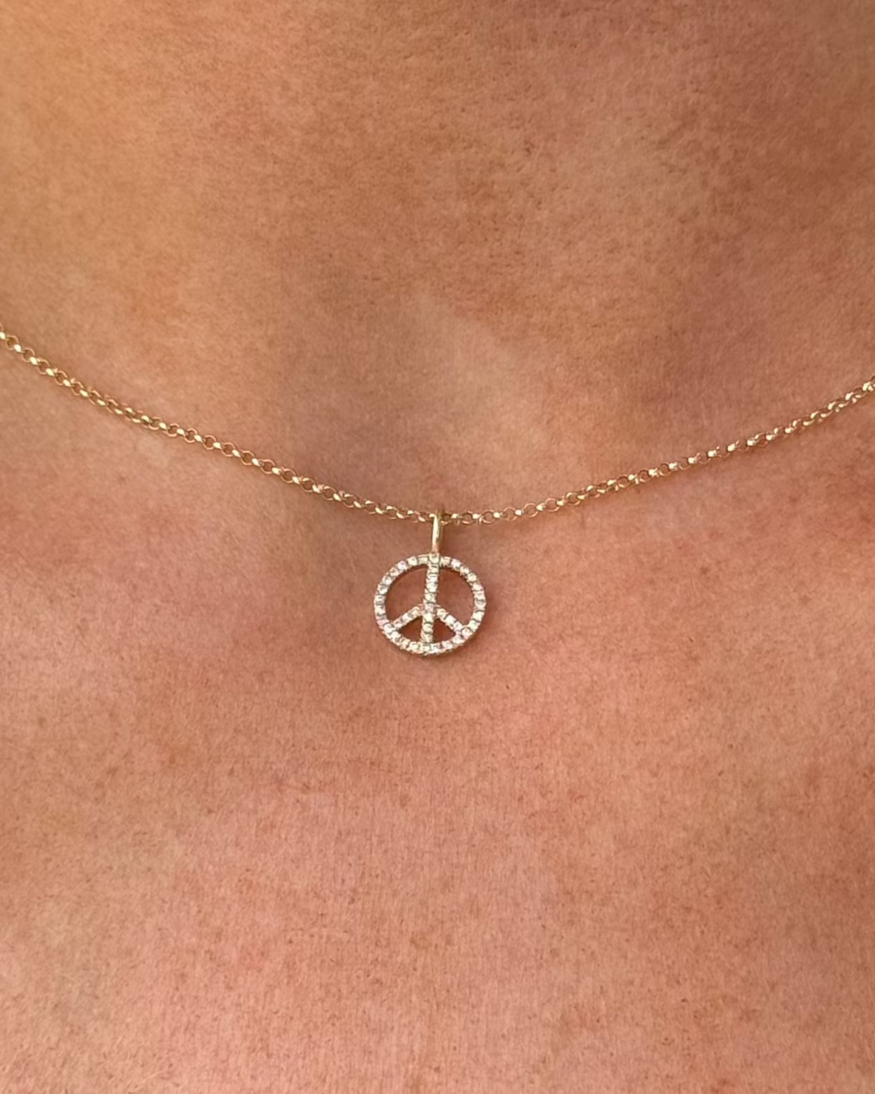 PEACE Diamond Necklace