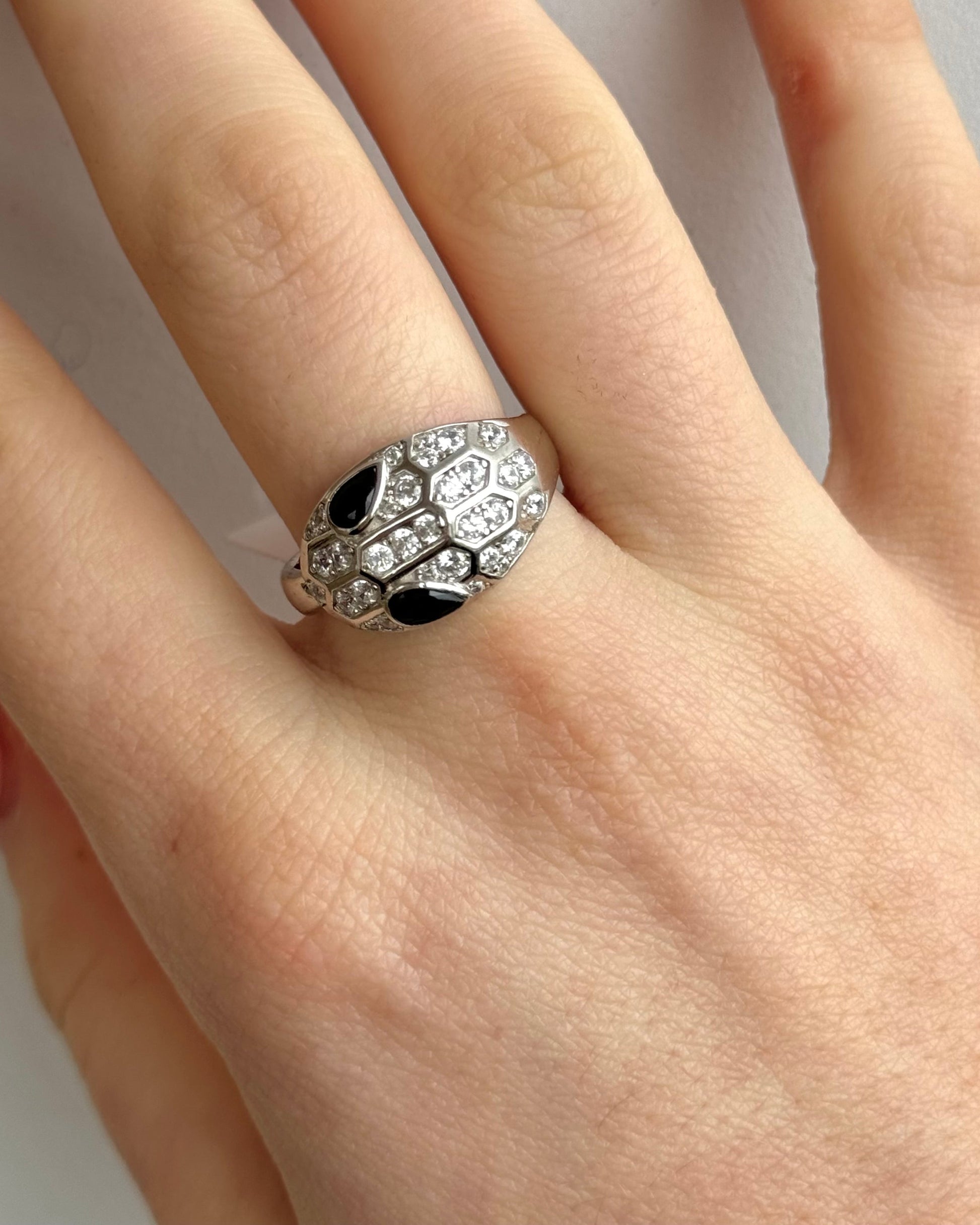 sterling silver snake  diamond onyx @dylanjamesjewelry.com