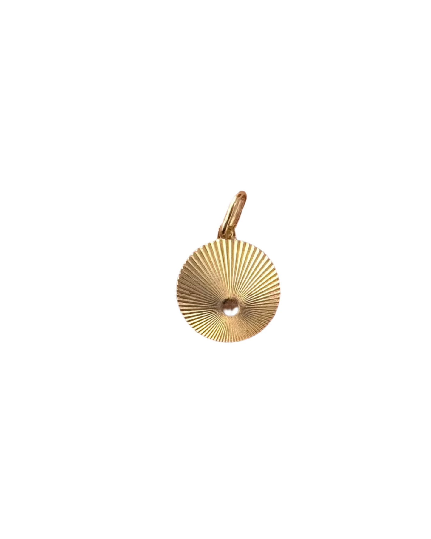 MARLEY 14kt Fluted Disc Charm