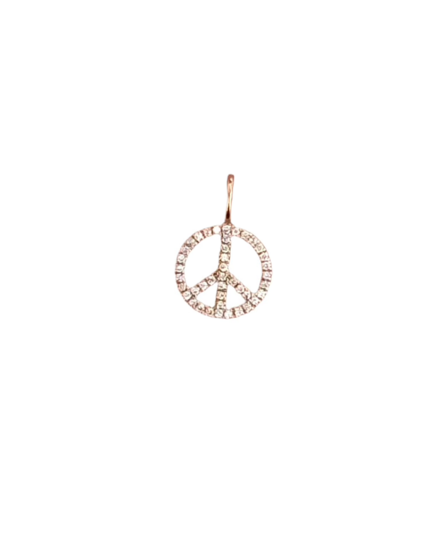 PEACEOUT Gold Diamond Charm