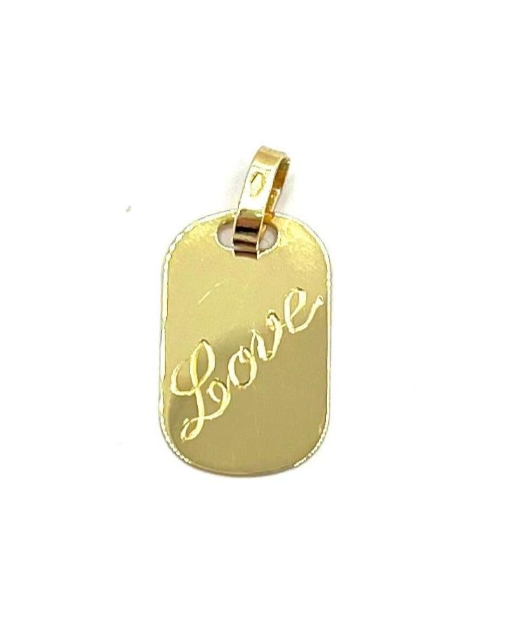 Hand engraved tag charm gold @dylanjamesjewelry.com