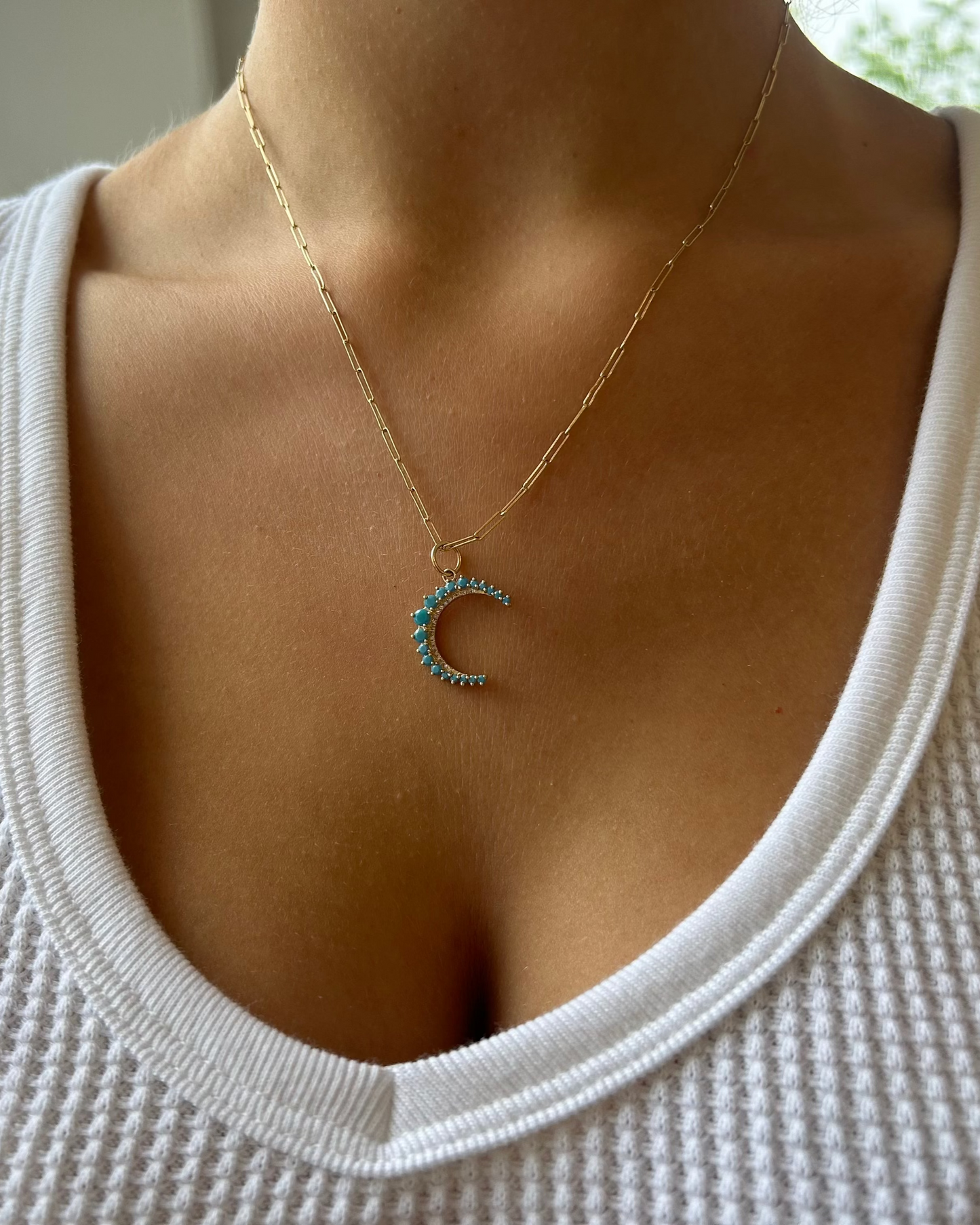 JACKIE Turquoise Diamond Pendant