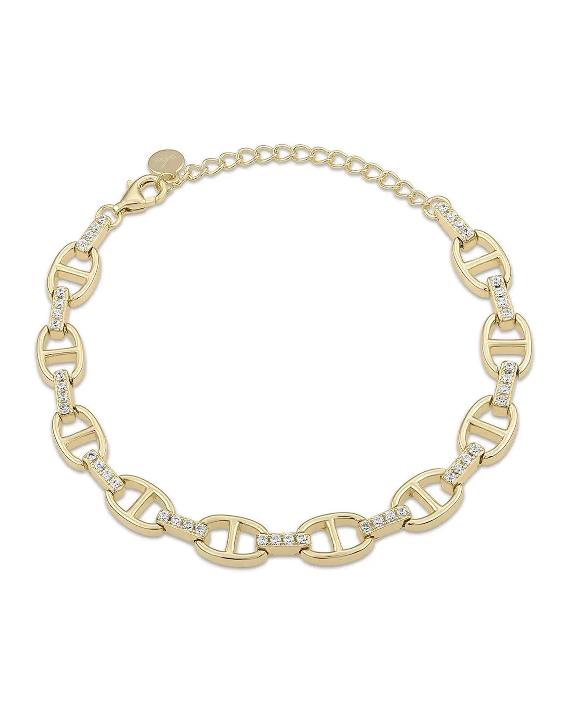 diamond gold link bracelet