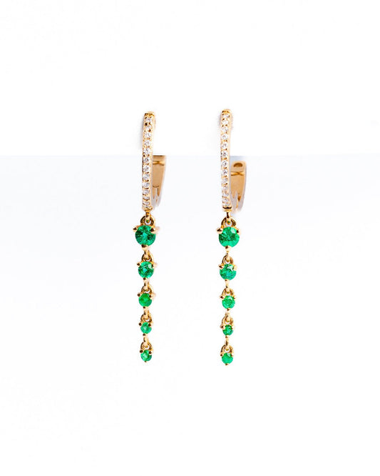 EMMY DIamond Emerald Earrings