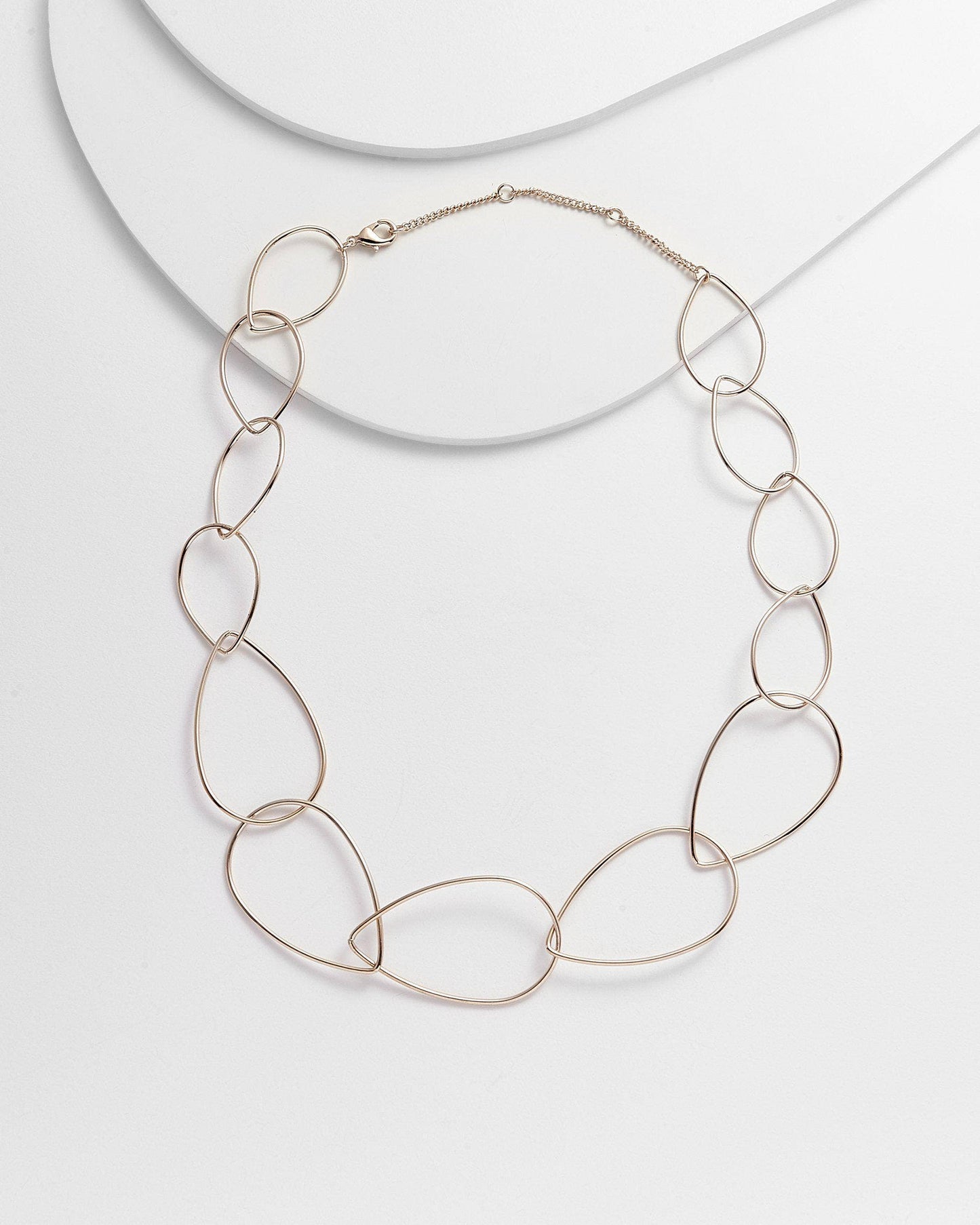 WILLOW Pear Shaped Hollow Necklace