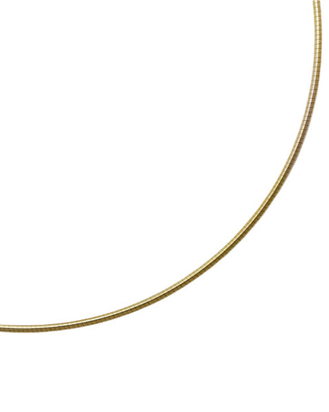 yellow gold omega chain necklace