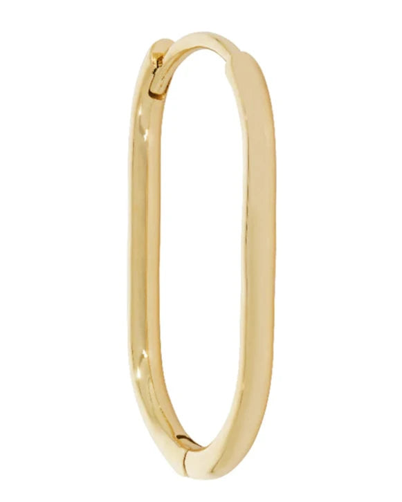 yellow gold oval clicker hoop metier by tomfoolery @dylanjamesjewelry.com