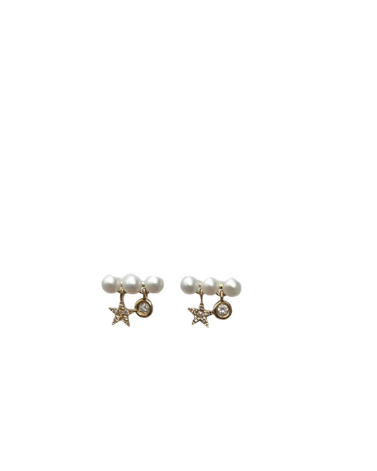 NASH Diamond Pearl Studs