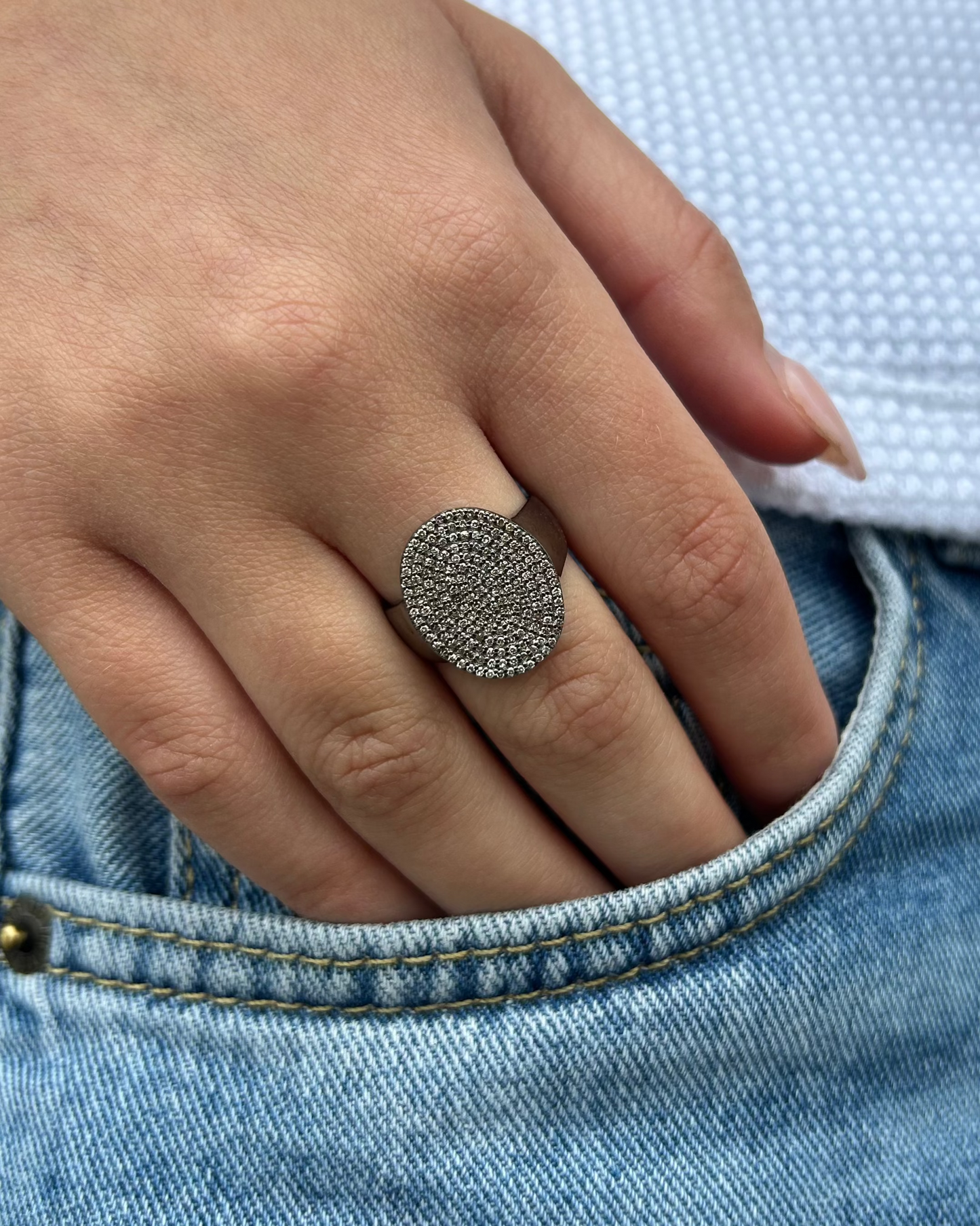 LINDA Sterling Diamond Ring
