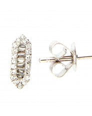 Diamond earrings on a white background