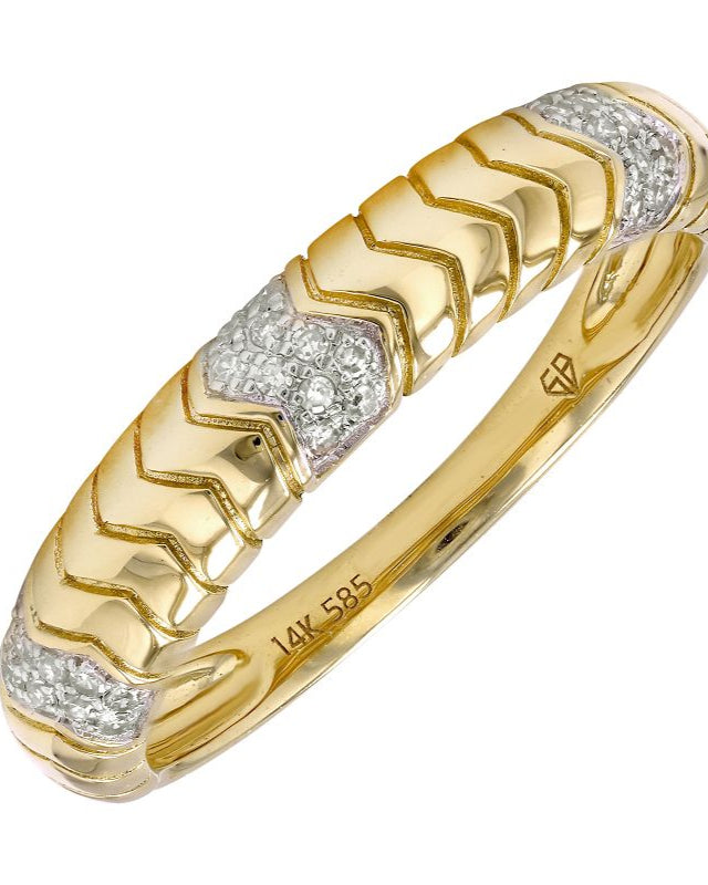 14kt yellow gold diamond band ring @dylanjamesjewelry.com