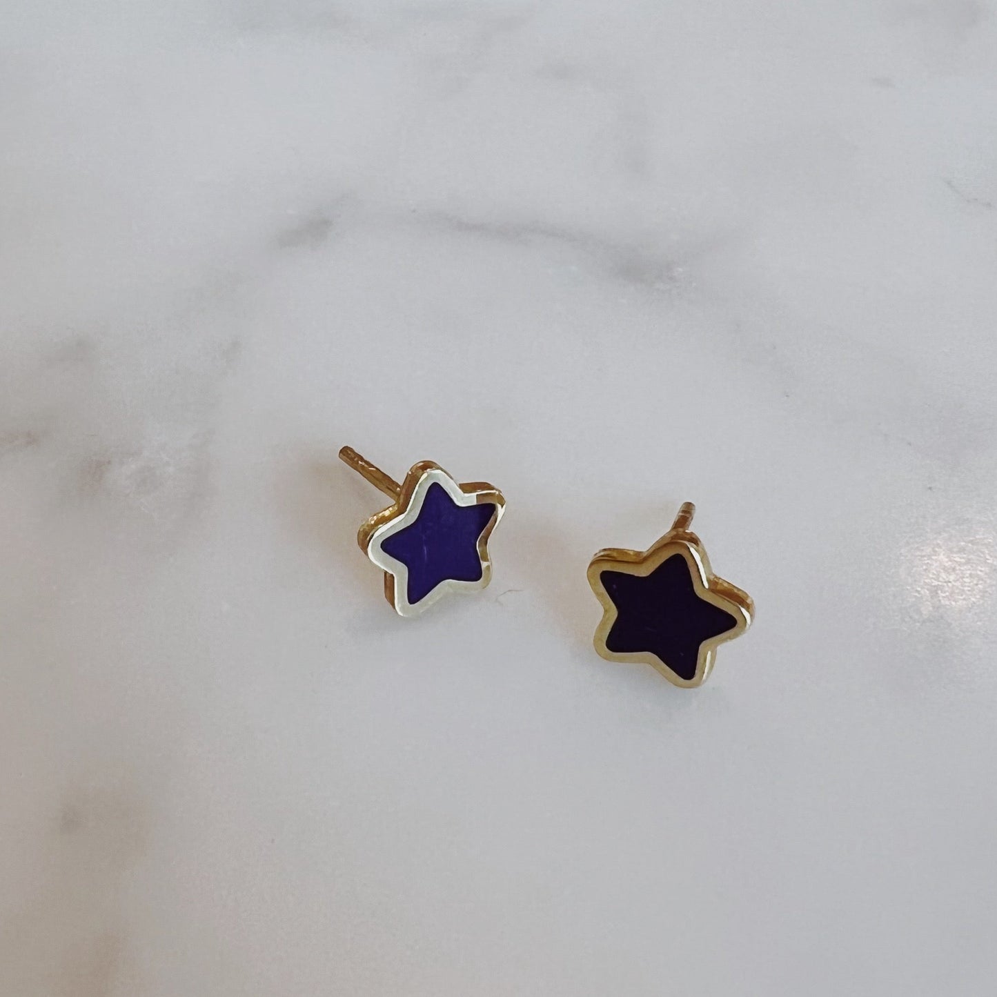 AIMEE Gold Stone Stud Earrings