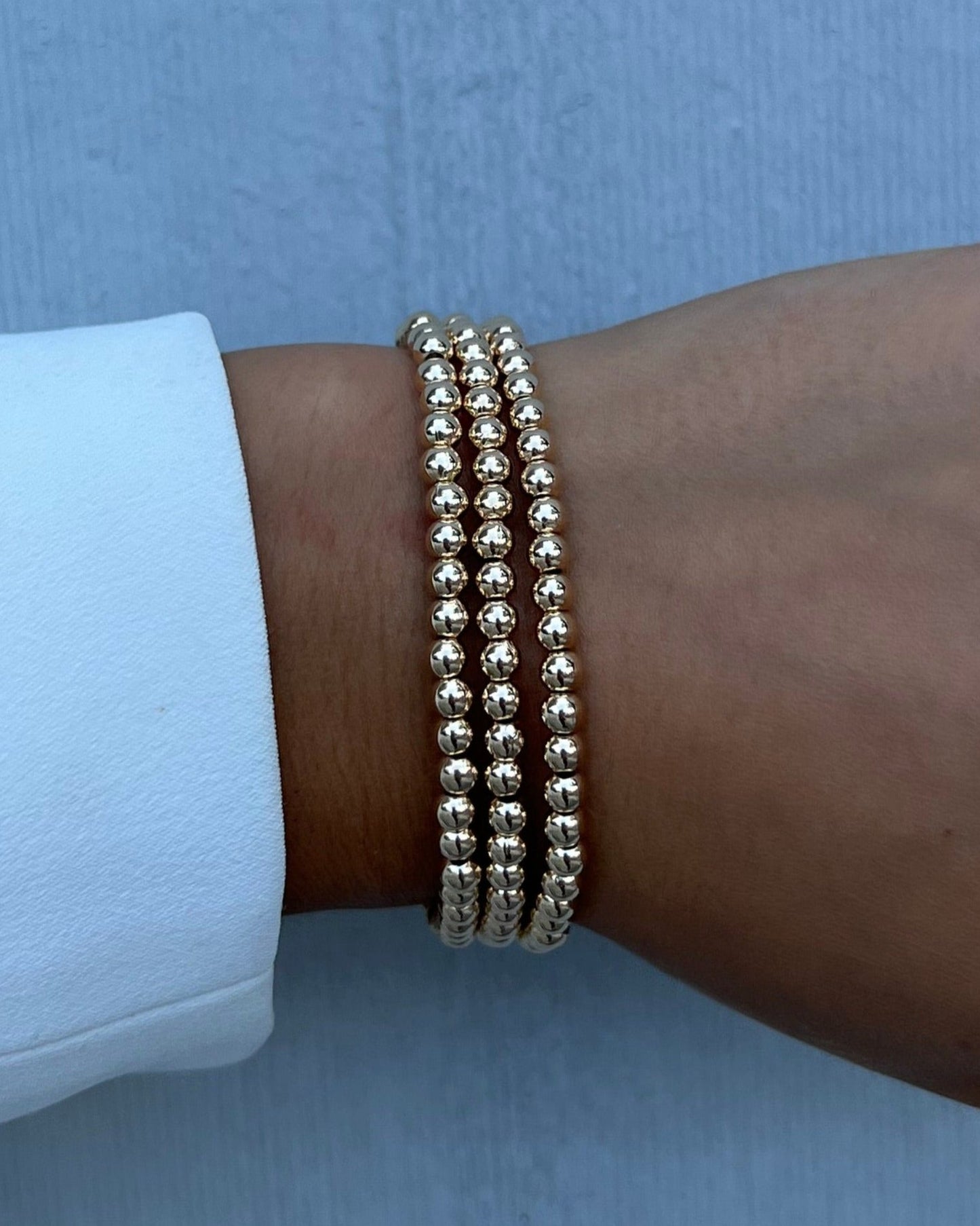 4mm gold bead bracelet @dylanajmesjewelry.com