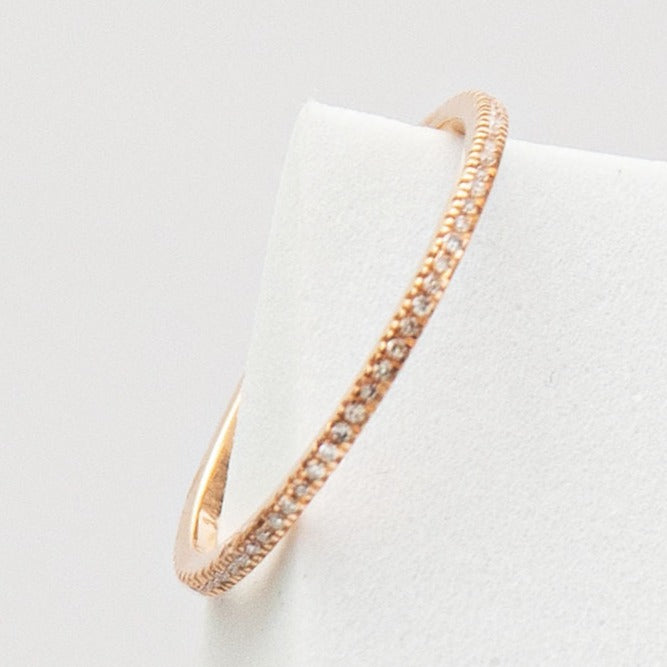 rose gold diamond eternity band