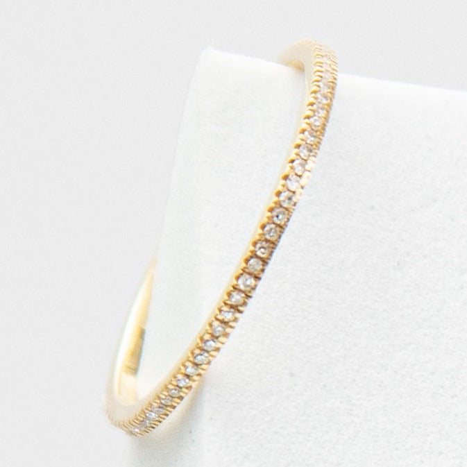 yellow gold diamond eternity ring