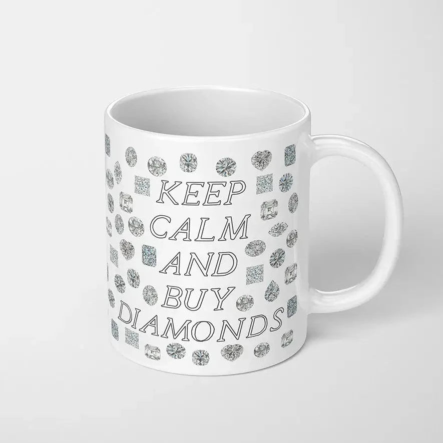 keep calm and buy diamonds mug @dylanjamesjewelry.com