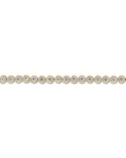 Gold bracelet with diamonds on a white background