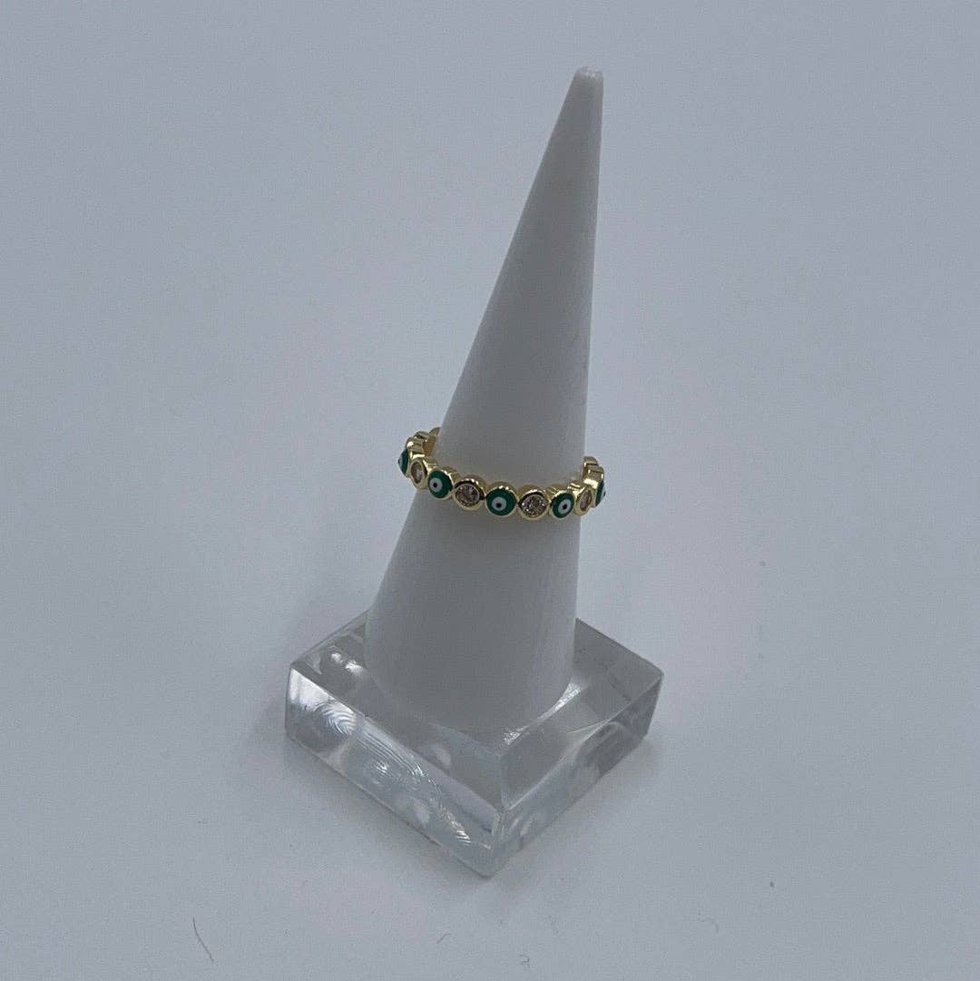 SKINNY Evil Eye Adjustable Ring