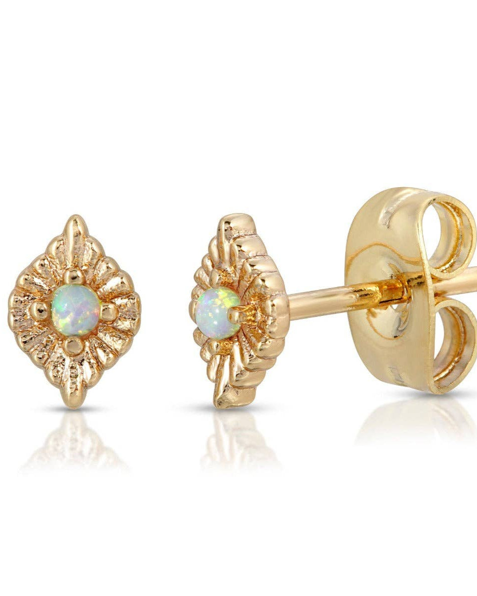 Teeny Eye Studs - Opal