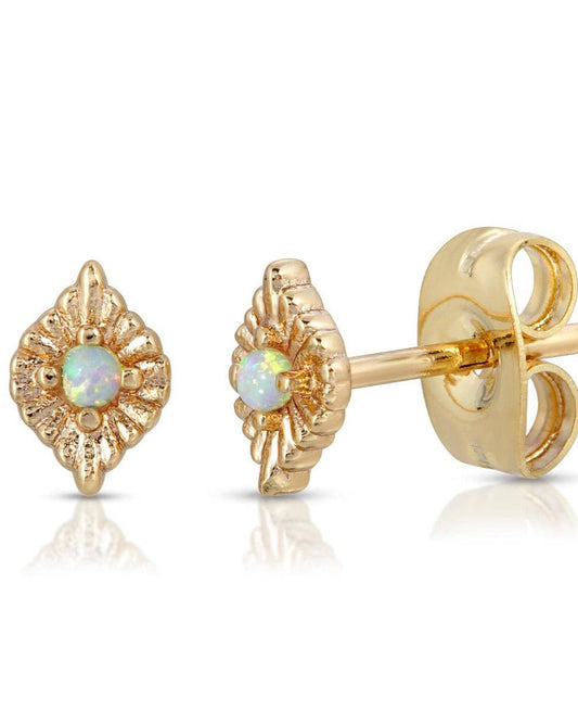 Teeny Eye Studs - Opal