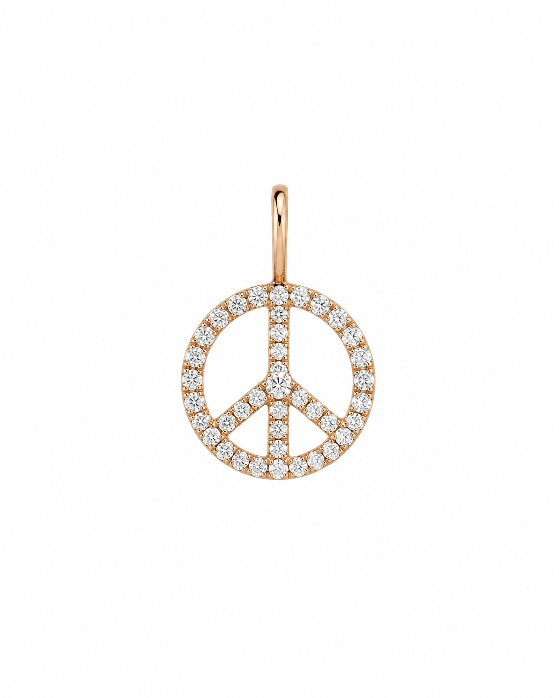 PEACEOUT Gold Diamond Charm