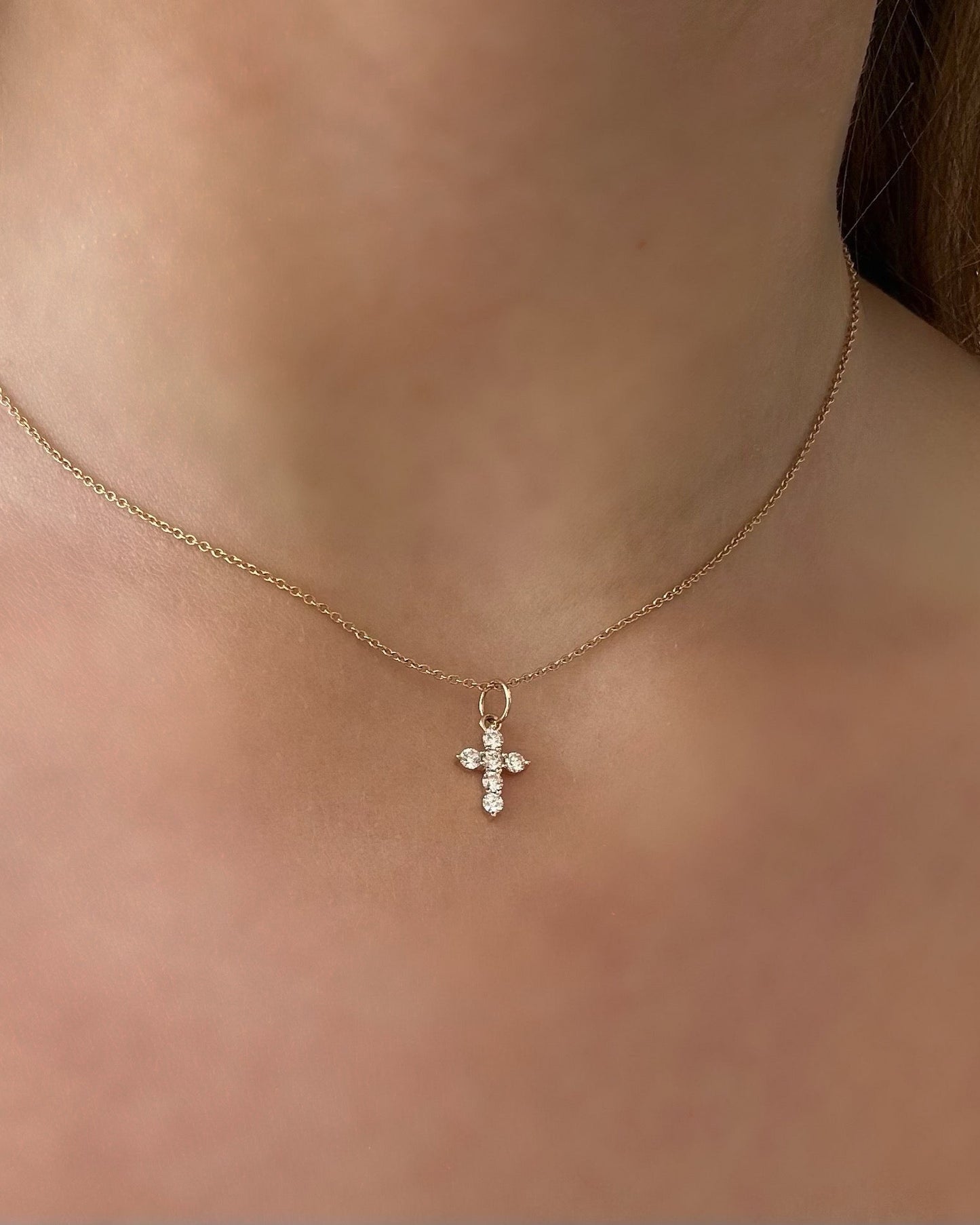 TOBY Diamond Cross Necklace