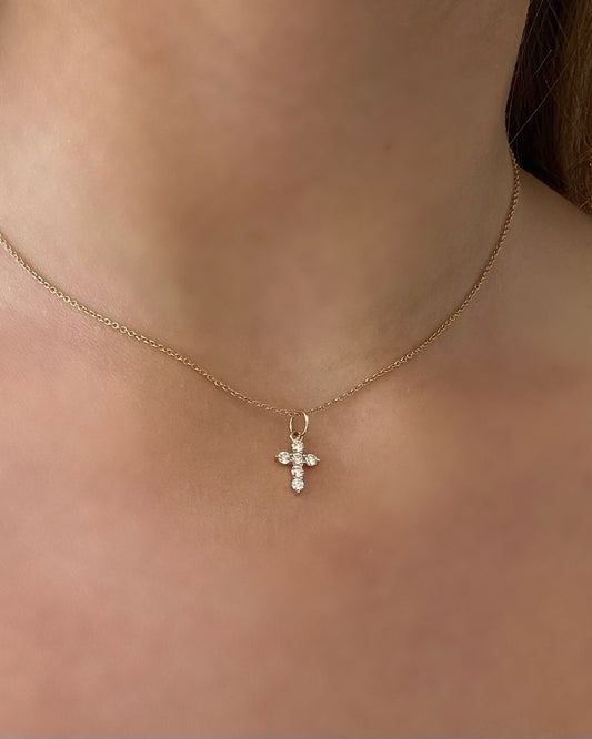 TOBY Diamond Cross Necklace