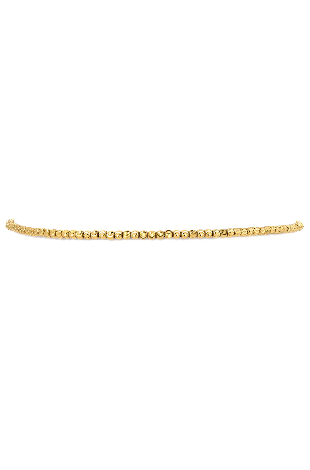 14kt yellow gold diamond cut 2mm beaded  necklace  @dylanjamesjewelry.com