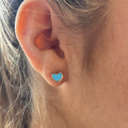 gold turquoise  stud earrings @dylanjamesjewelry.com