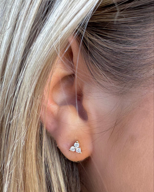 LIZ Gold Diamond Earrings