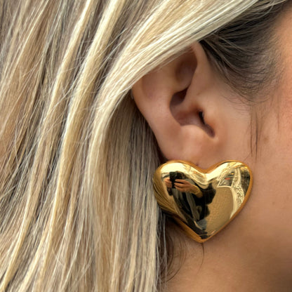 PUFFY Heart Earrings