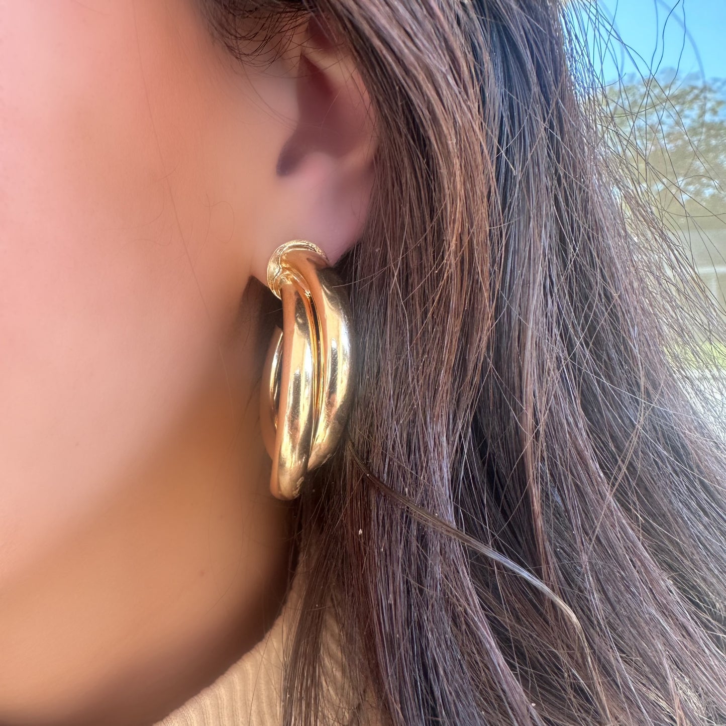 AVA Gold Earring