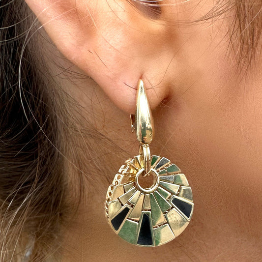 14kt yellow gold only earrings, movable dancing @dylanjamesjewelry.com