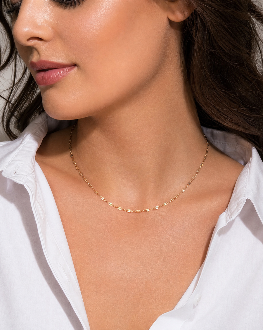MADDY 14kt Yellow Gold Diamond Cut Chain