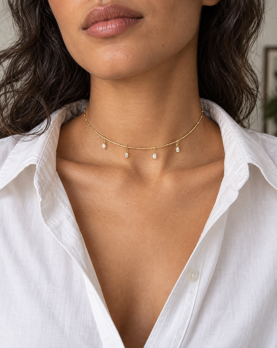 MANNY Flexible Gold and Diamond Necklace