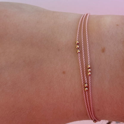 WISH ME LUCK Gold Cord Bracelet