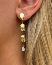 STONE Gold Diamond Earrings