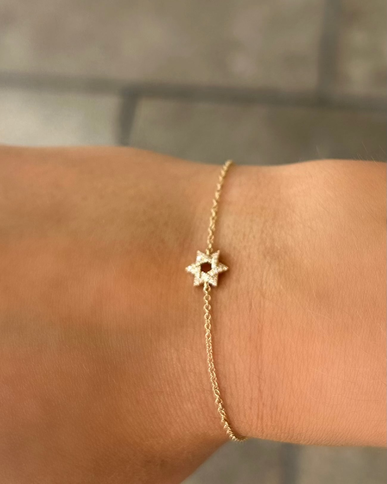 BELLE Gold Diamond Star Bracelet