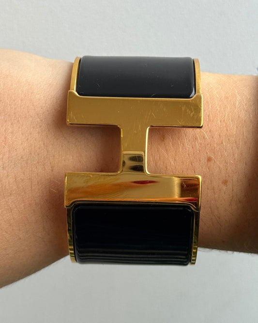 HERMES Vintage Clic Clac Extra Wide Bangle